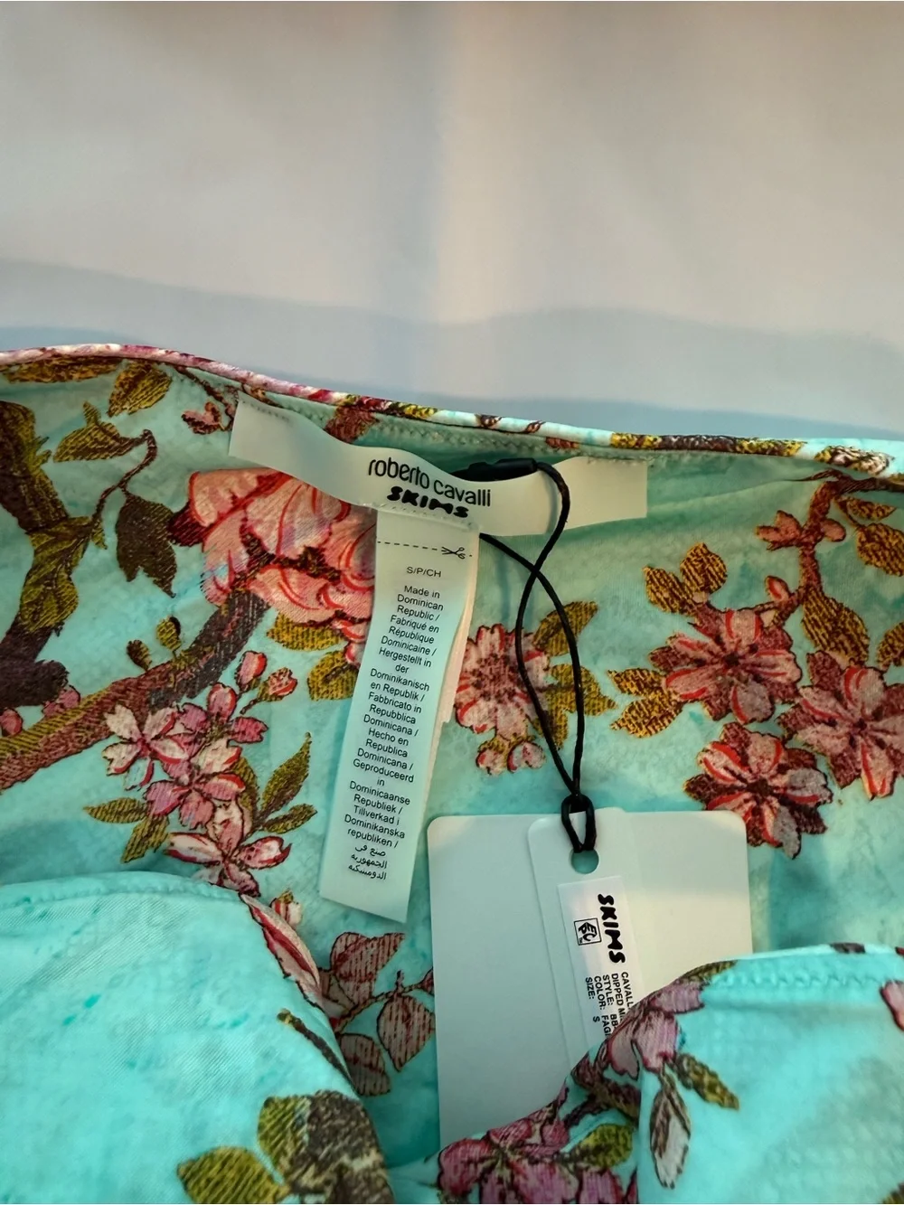 Roberto Cavalli x Skims Fagianella Print Dipped Mid Coverage Bottom Small